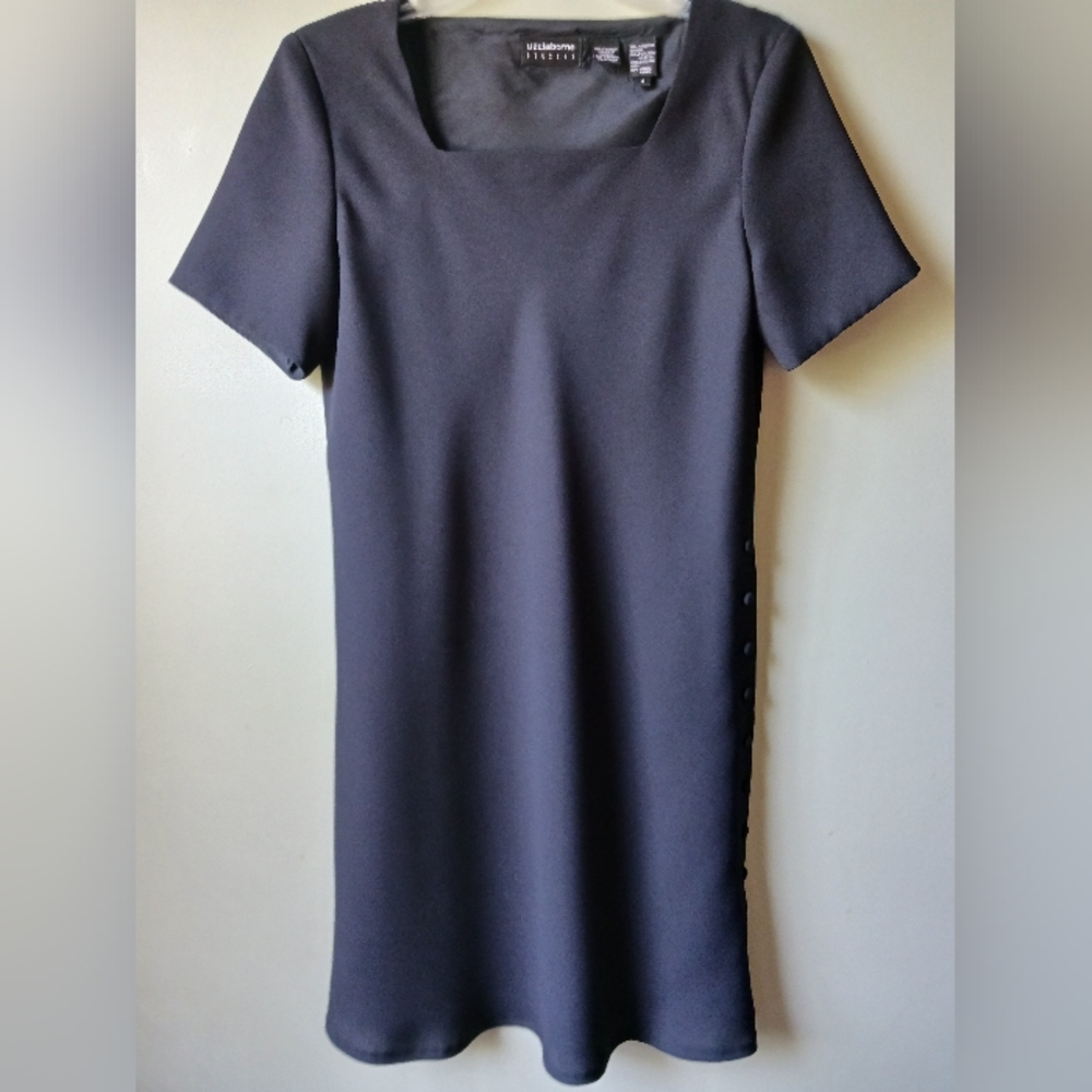 NWOT Liz Claiborne Little Black Dress with Button Detail